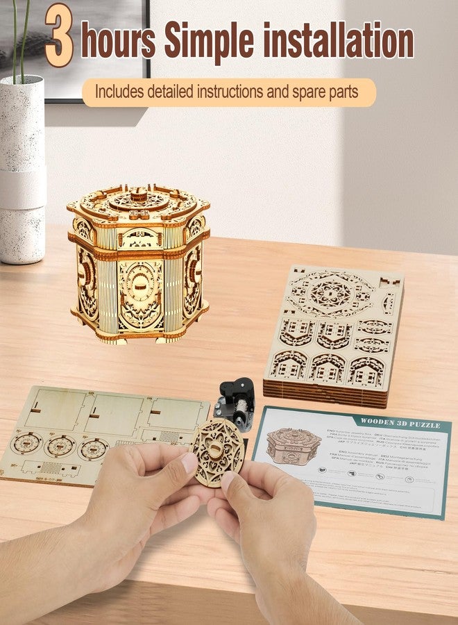 Redants 3D Wooden Puzzle Music Box, DIY Brain Teaser Projects for Birthday Educational Toys, 3D Puzzles for Adults - Image 2